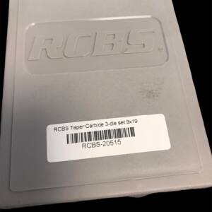 RCBS TAPER CARBIDE 3-DIE SET 9X19
